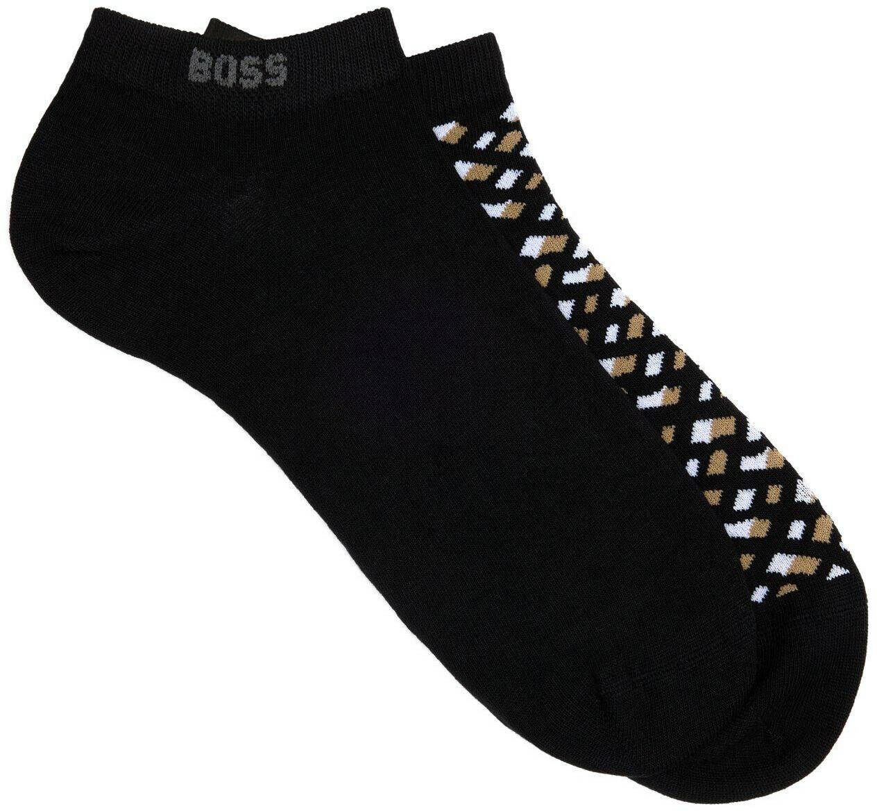 Hugo Boss 2-Pack Sneaker Socks Cotton-Mix 50524521 black Medias y calcetines