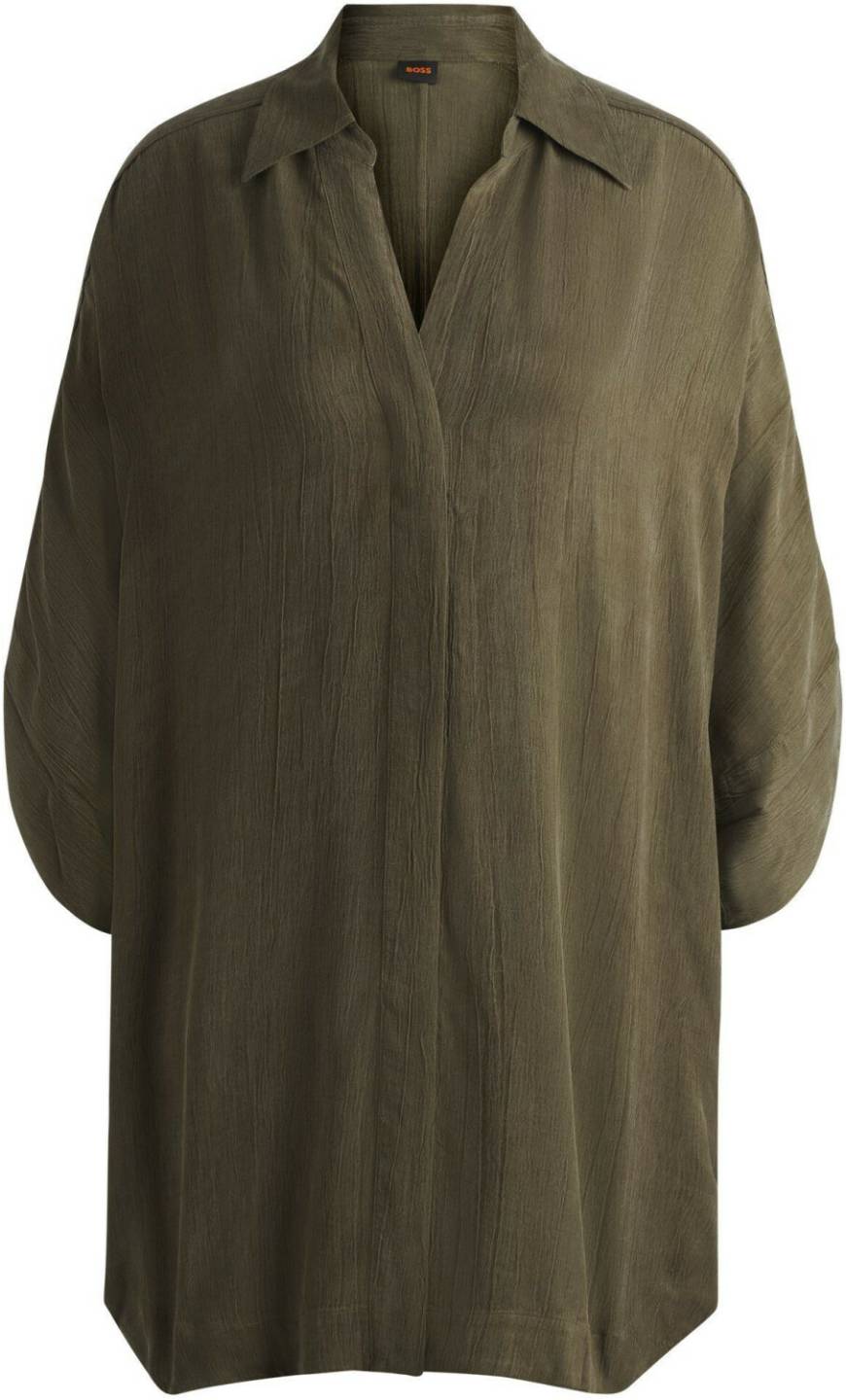 Hugo Boss Relaxed-fit blouse with concealed fastening (50518768) green Blusas