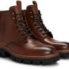 Hugo Boss made of polished leather with leaf insert 50529274 brown Botas hombre