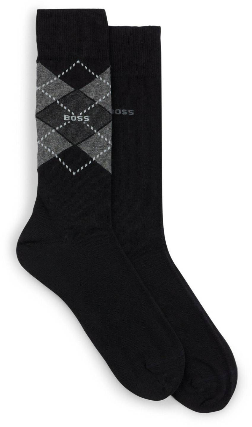 Medias y calcetines Hugo Boss Mid-high Socks Cotton-Mix 2-Pack 50478352 black