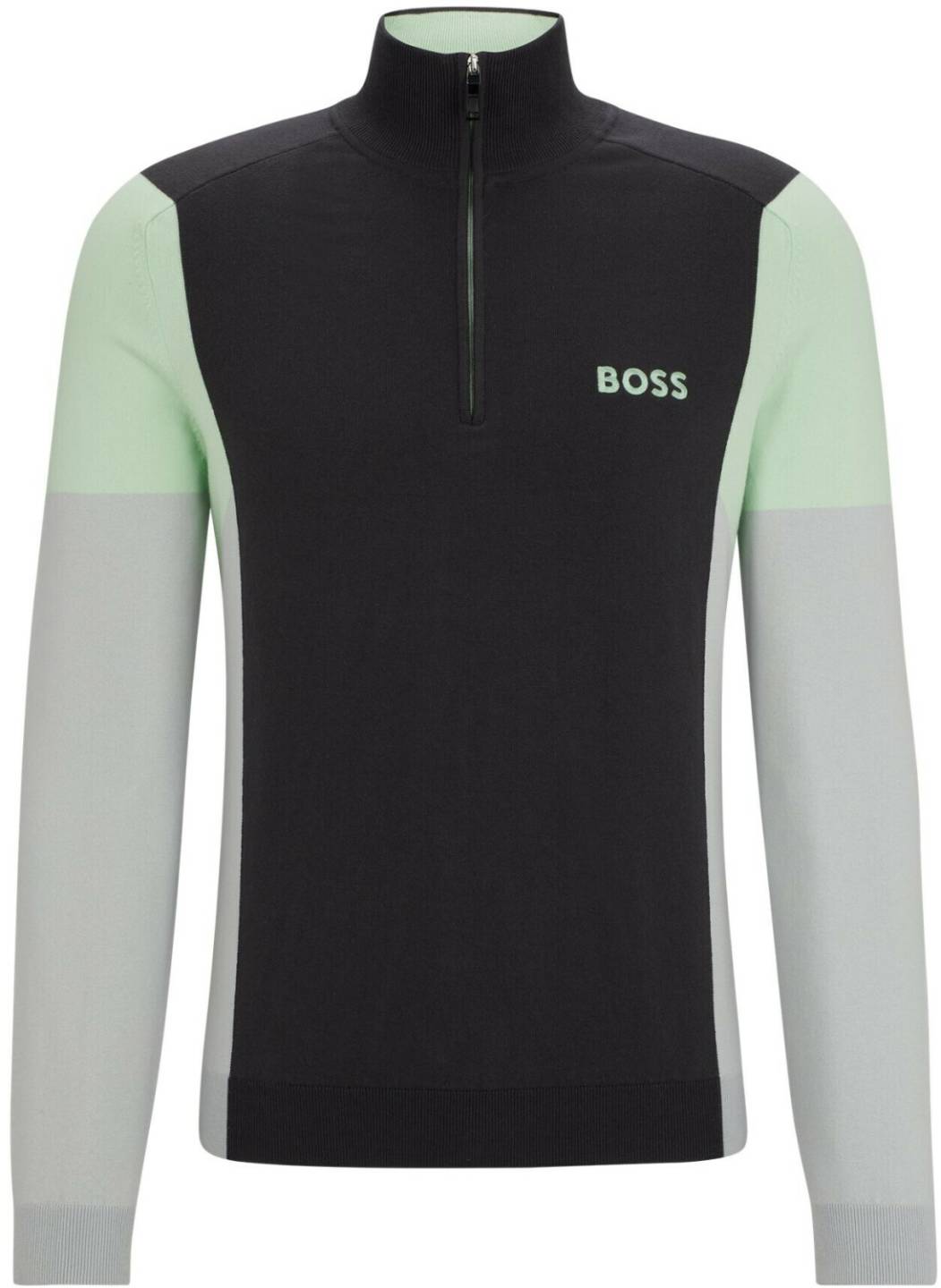 Jerséis hombre Hugo Boss Troyer in cotton blend with logo embroidery (50512689) grey