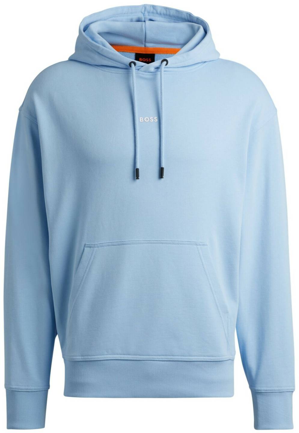 Hugo Boss Cotton terry hoodie with contrasting colour logo (50514530)coloured blue Jerséis hombre