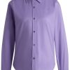 Hugo Boss Regular-fit blouse in stretch cotton canvas (50496339)purple Blusas