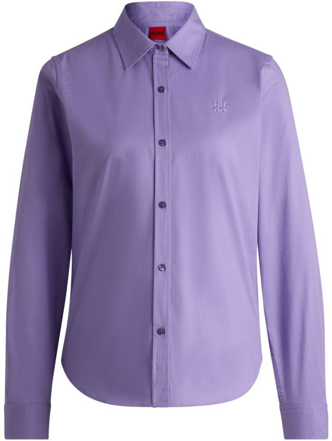 Hugo Boss Regular-fit blouse in stretch cotton canvas (50496339)purple Blusas