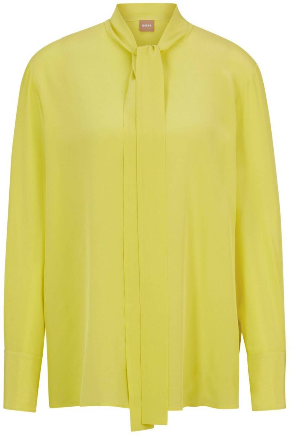 Blusas Hugo Boss Relaxed-fit flared blouse in washed silk (50505934)yellow