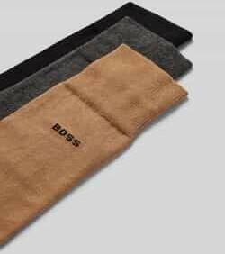 Hugo Boss Socks with label detail 3-pack camel Medias y calcetines