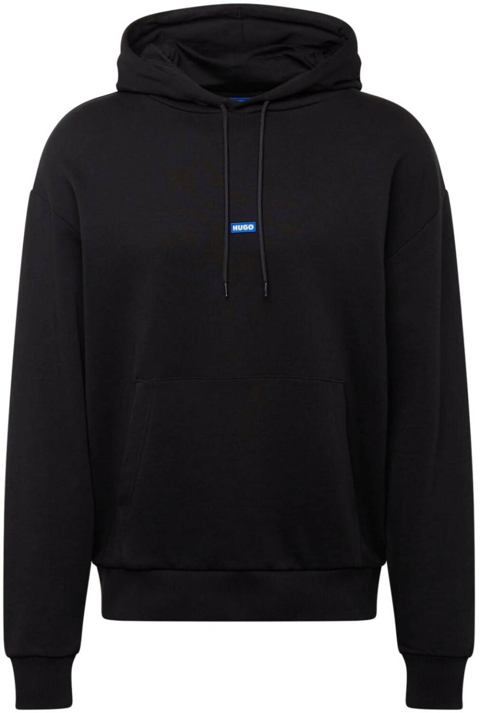 Hugo Boss Cotton terry hoodie with blue logo label (50522374)black Jerséis hombre