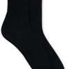 Medias y calcetines Hugo Boss 2-Pack Short Socks Cotton-Mix Piqué-Structure 50510753 black