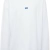 Hugo Boss Cotton terry sweatshirt with blue logo label (50522359) white Jerséis hombre