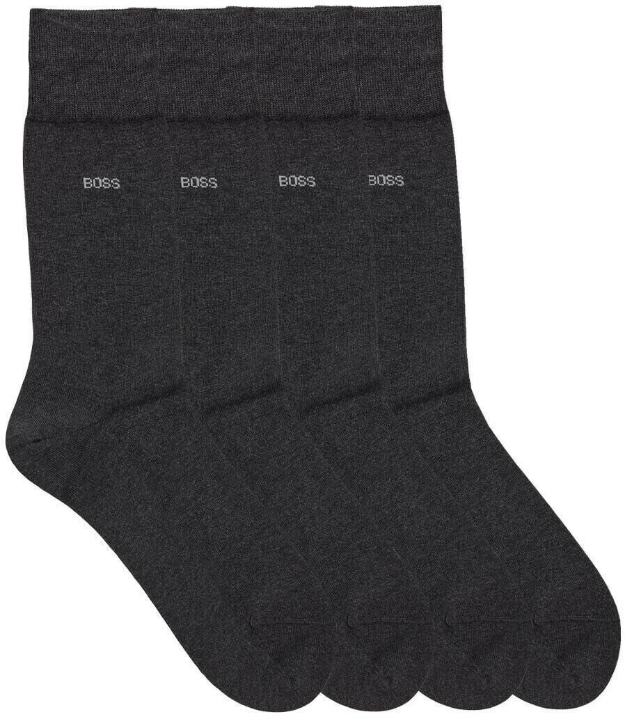 Medias y calcetines Hugo Boss Mid-high logo socks cotton blend stretch anthracite