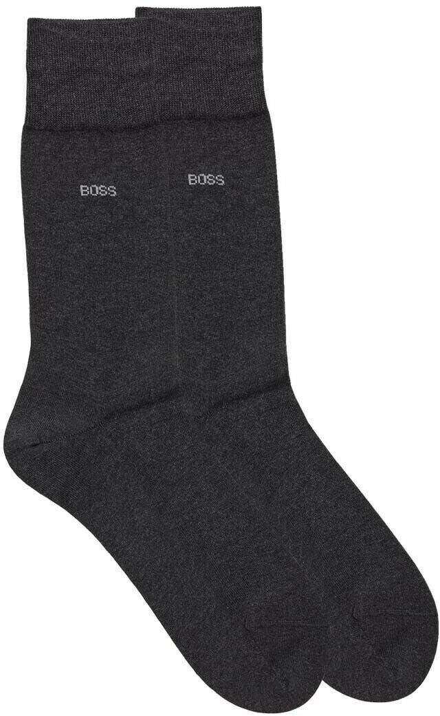 Medias y calcetines Hugo Boss Mid-high logo socks cotton blend stretch anthracite