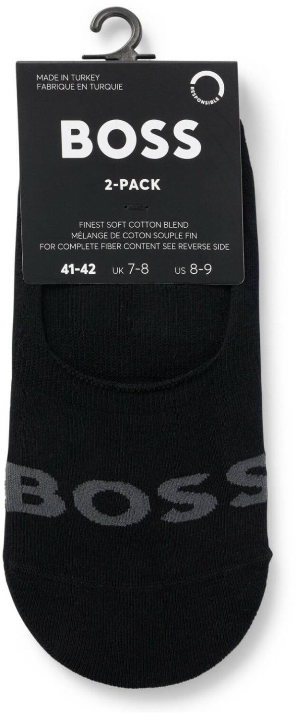 Hugo Boss Socks with logo details a 2-pack 50516402 black Medias y calcetines