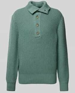 Jerséis hombre Hugo Boss Wool Sweater Button Placket C-Emaximo 50526871 light green