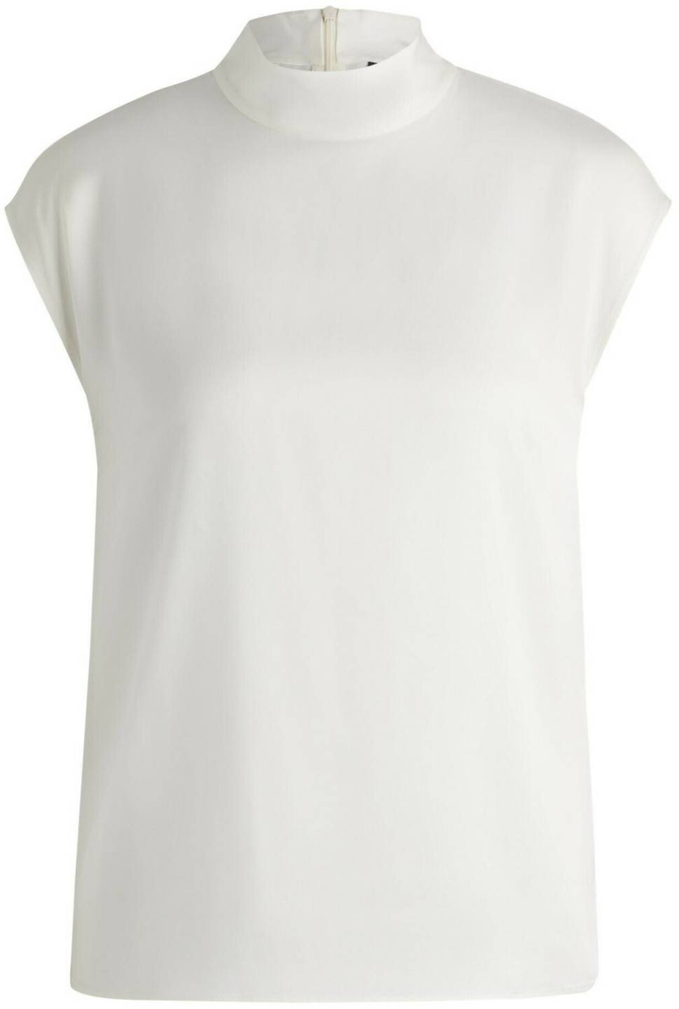 Blusas Hugo Boss Stretch silk blouse with stand-up collar (50522587) white