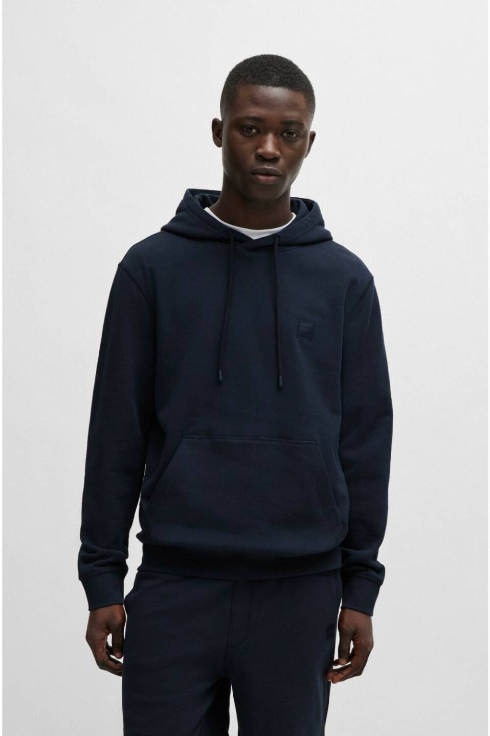 Jerséis hombre Hugo Boss Wetalk (50509314)Cotton terry hoodie with logo patch (50509314) blue