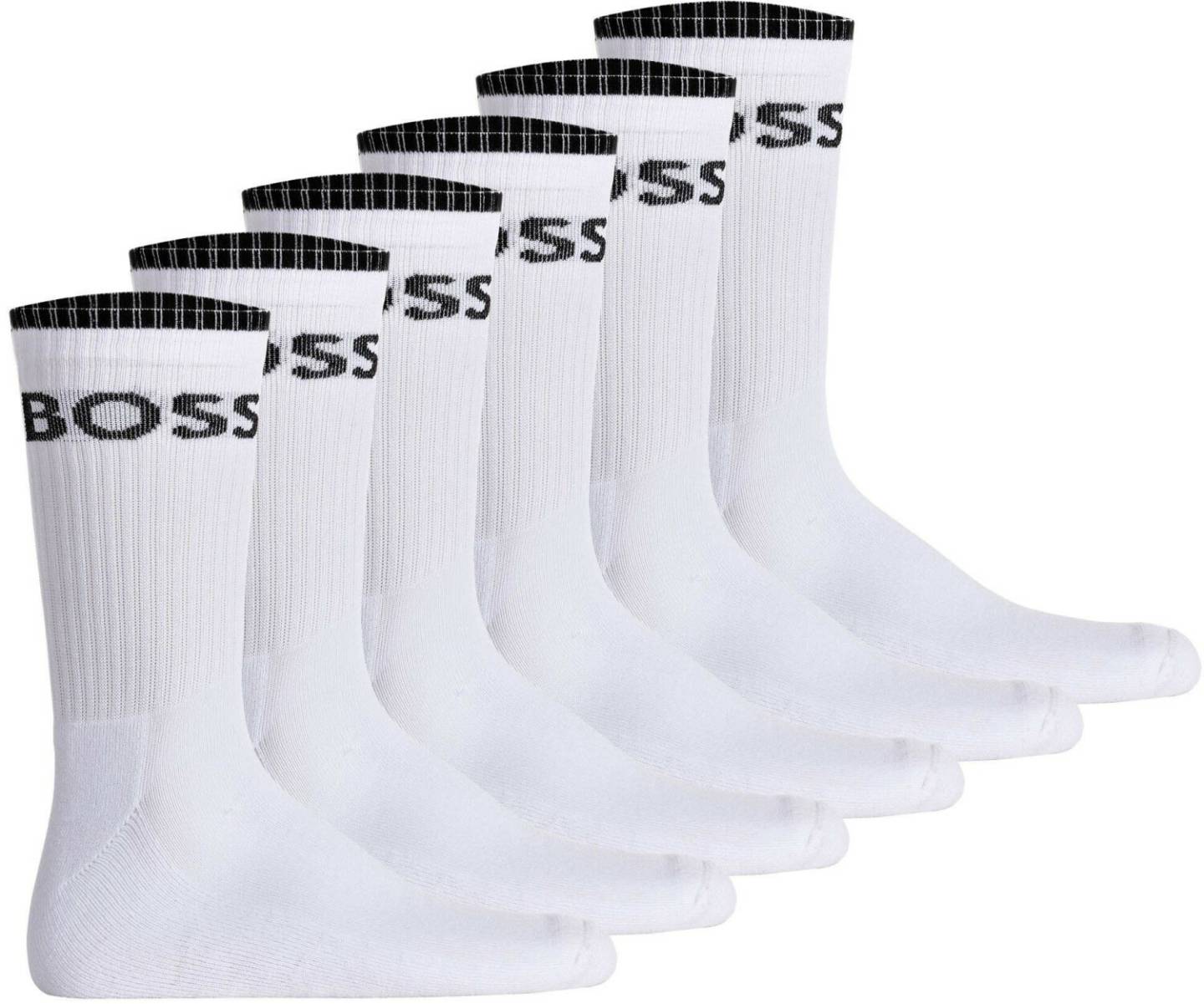 Hugo Boss Socks 6-Pack QS Stripe CC white Medias y calcetines